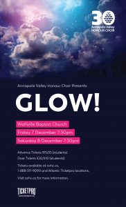 Glow!: Annapolis Valley Honour Choir to Perform 30th Annual Concert
