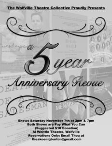 Wolfville Theatre Collective Celebrates 5 Year Anniversary!