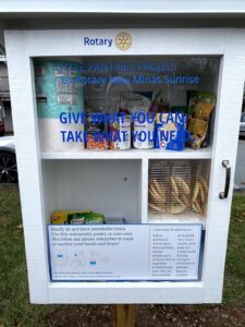 New Minas Sunrise Rotary Builds Little Free Pantry